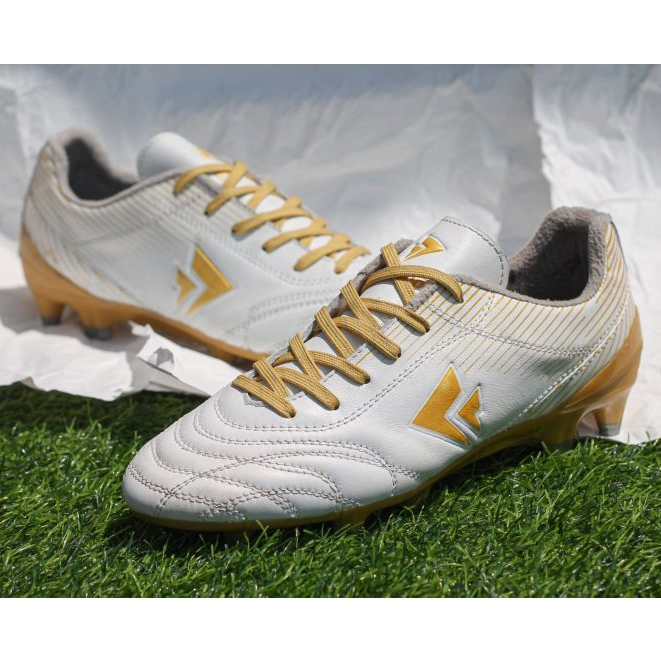 SEVSPO X ZORO ONE LEATHER FG WHITE GOLD & WHITE BLUE  SEPATU SEPAK BOLA BAHAN KULIT 100% ORIGINAL