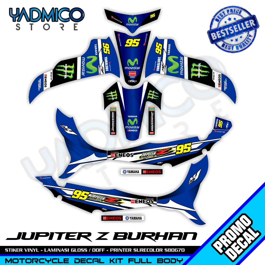 Decal Jupiter Z Burhan Full Body - Stiker Motor Jupiter Z Burhan Full Body - Decal Hologram Jupiter 
