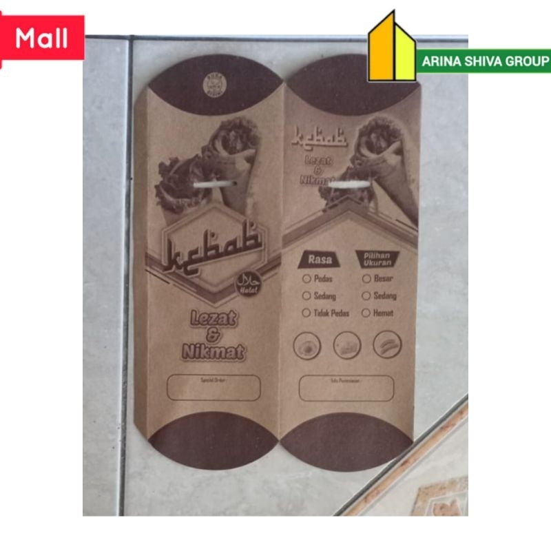

100 LEMBAR KERTAS KEBAB TARIKAN UKURAN 24 × 9,2 CM KARTON HIGH QUALITY TEBAL PRODUK TERBARU | KOTAK KEBAB KEKINIAN | DUS KEBAB VIRAL TIKTOK | KEMASAN KEBAB | BOX KEBAB 100 PCS MURAH | CENTRAL JAYA ABADI | ARINA SHIVA GROUP 6201