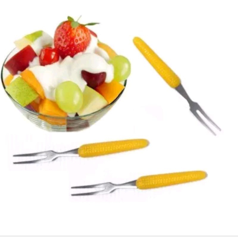 12pcs garpu kue jagung / garpu jagung / garpu lebaran / garpu buah garpu kue