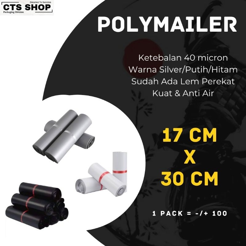 

(COD) Promo Murah Polymailer 17x30 Hitam Putih Silver Kantong Plastik Online