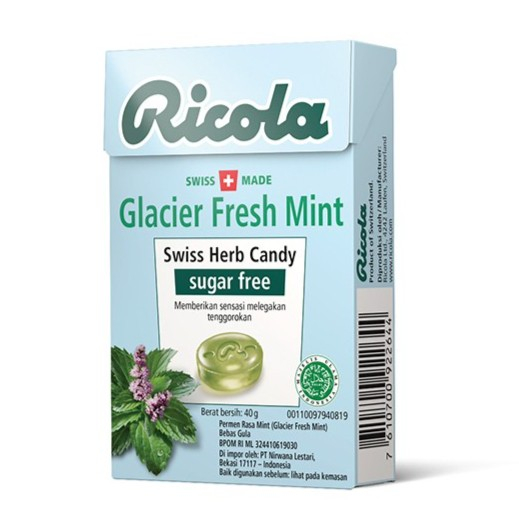 

RICOLA GLACIER FRESH MINT 40GR - PERMEN SWISS HERB CANDY SUGAR FREE