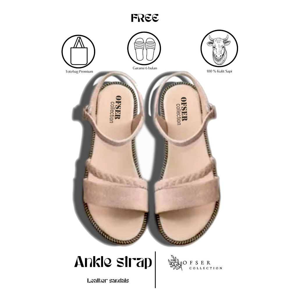 Sandal Wanita - OFSER COLLECTION | Sandal Ankle strap | Stylish & classic | Original