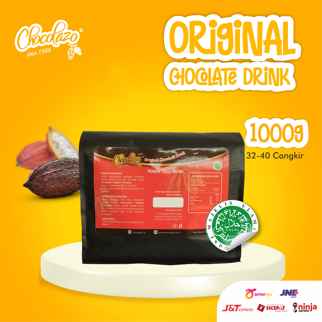 

Minuman Dark Coklat Bubuk Premium Chocolazo Original Hot Dark Coklat 1000g - Praktis Tinggal Seduh