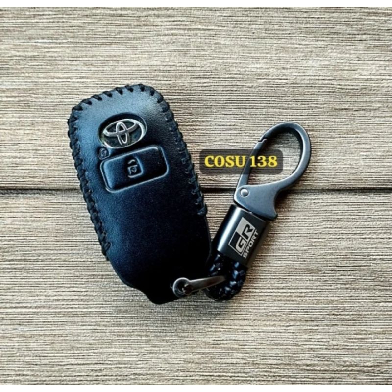 Sarung Cover Kunci Kulit Asli Mobil Raize Agya Avanza Veloz 2022 2023 Logo GR Kualitas Premium