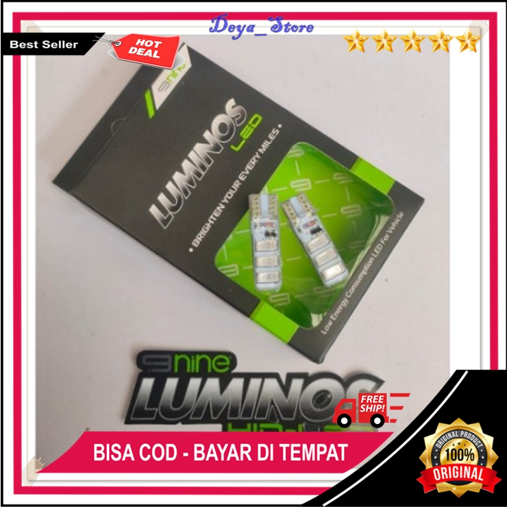 Luminos Led Senja Kedip Lampu senja Kota T10 6 Titik Luminos Strobo Kedip Kedip Isi2 Pcs Kiri Kanan 