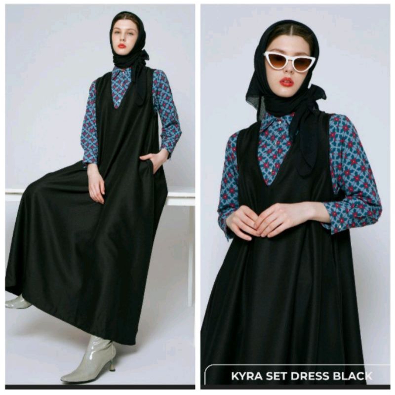 KYRA  DRES BLACK//ALEZA LABEL Preloved (PL) bisa nego