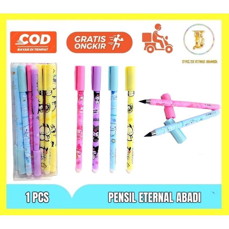 

1 pcs Pensil Eternal / pensil tulis Abadi tidak Akan habis Tanpa Diserut Sanrio avengers unicorn astronot