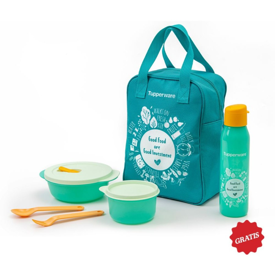 go green lunch set lunch box tupperware