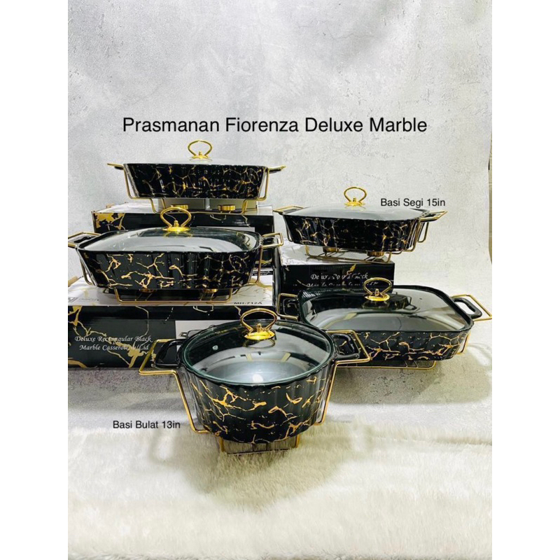 Prasmanan Pesta Fiorenza Keramik Marble Set 5 Buah
