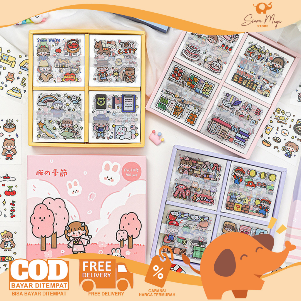 

Ranran Girl Season Two Deco Stickers / 100 Lembar Stiker Stickers Collection Box Set Sticker Sticker Set Motif Karakter