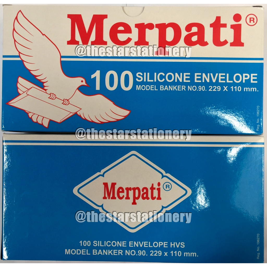 

(1 Pack isi 100 Lembar) Amplop Merpati 90 Perekat 70 Gram Uk. 23 x 11 cm / Amplop Kabinet / Amplop Kiky 90 / Amplop Putih Merpati No. 90