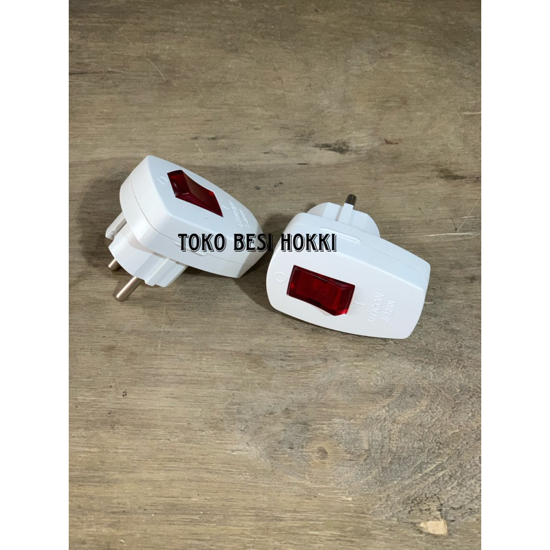 Steker Saklar Lampu Uticon S-228 / Steker Lampu + Cok Uticon