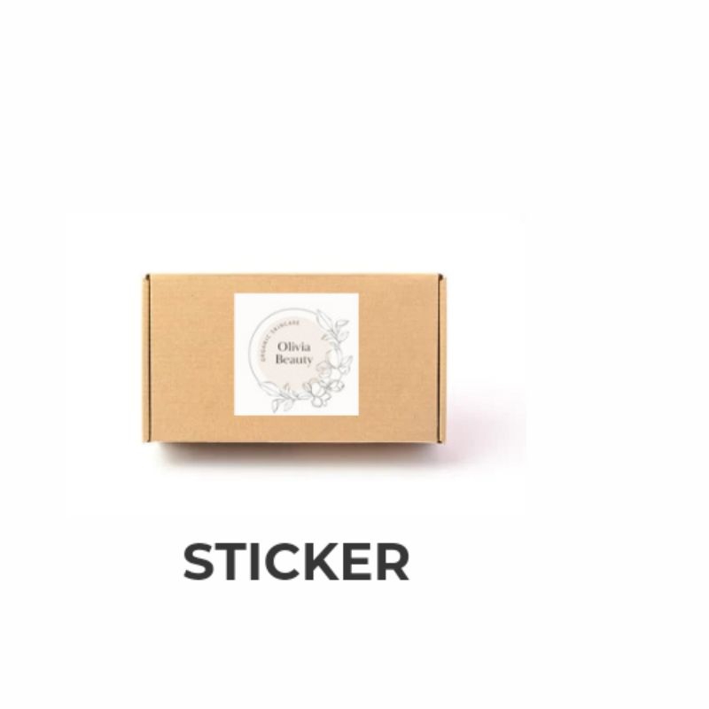 

STICKER BOX MINIMAL 50PCS kardus tempel free desain