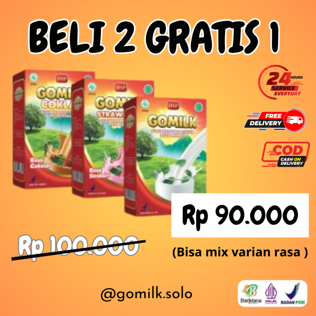 

PROMO GOMILK BELI 2 GRATIS 1 Susu Kambing Etawa Plus Herbal