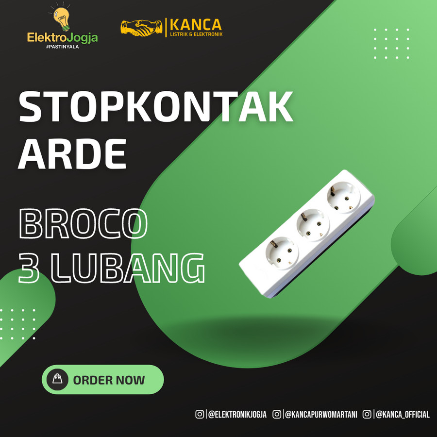 StopKontak Arde Broco | 3 Lubang