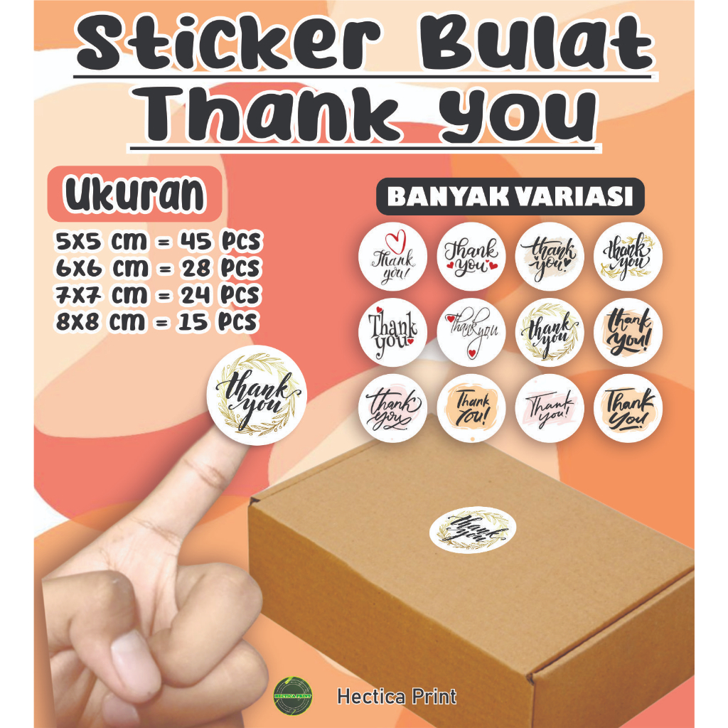 

MURAH Stiker thank you Bulat / Stiker segel / Sticker produk / Stiker label terima kasih / Sticker Kemasan