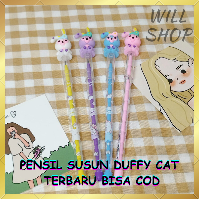 

PENSIL SUSUN MURAH PENSIL PELURU PELOR KARAKTER KARTUN DUFFY AND FRIENDS TERSEDIA BEBERAPA VARIAN KELINCI DUFFY IMUT LUCU UNIK TERMURAH READY COD