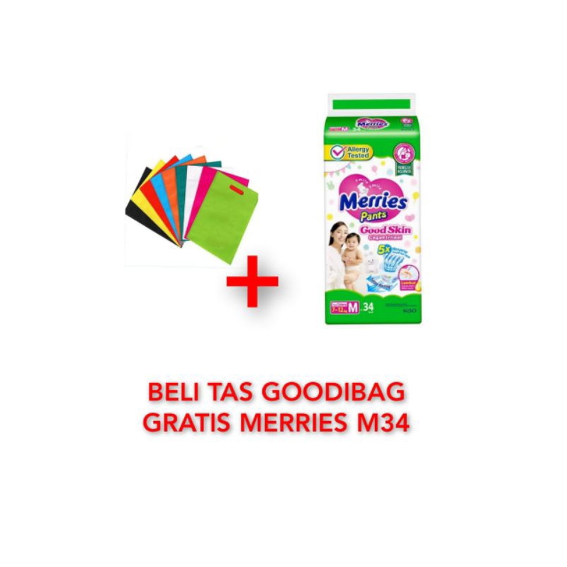 

tas kain goodiebag 1pcs+ merries M34