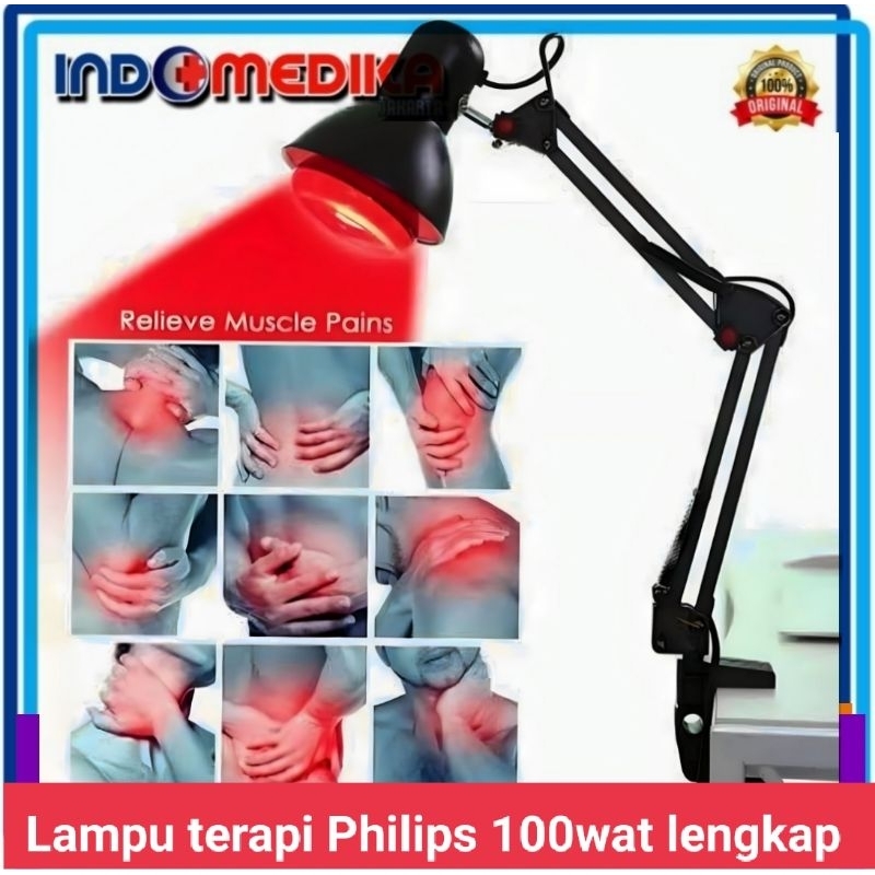 infrared Philips Lampu terapi / fisioterapi Philips set 100wat