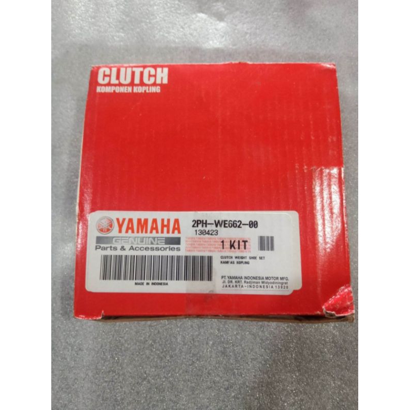 KAMPAS GANDA Mio M3 2PH / CLUTCH WEIGTH SHOE SET Yamaha Genuine Part Asli Yamaha KODE 2PH-WE662-00 U