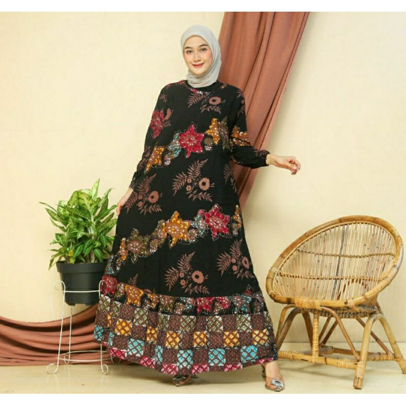 Gamis Batik Cap Proses Cap Pekalongan Gamis cap motif