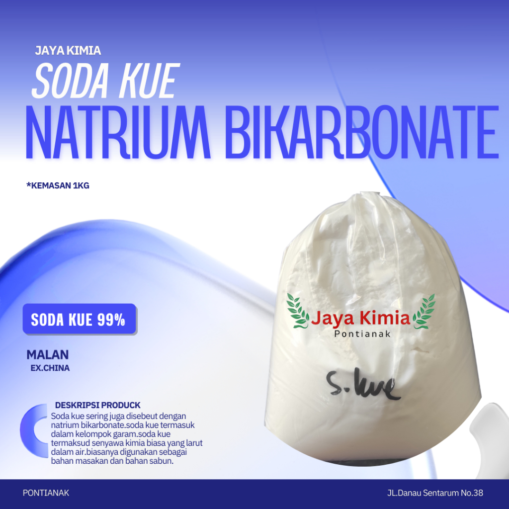 

soda kue 1kg/SODIUM BICARBONATE/BAKING SODA/FOOD GRADE 1KG