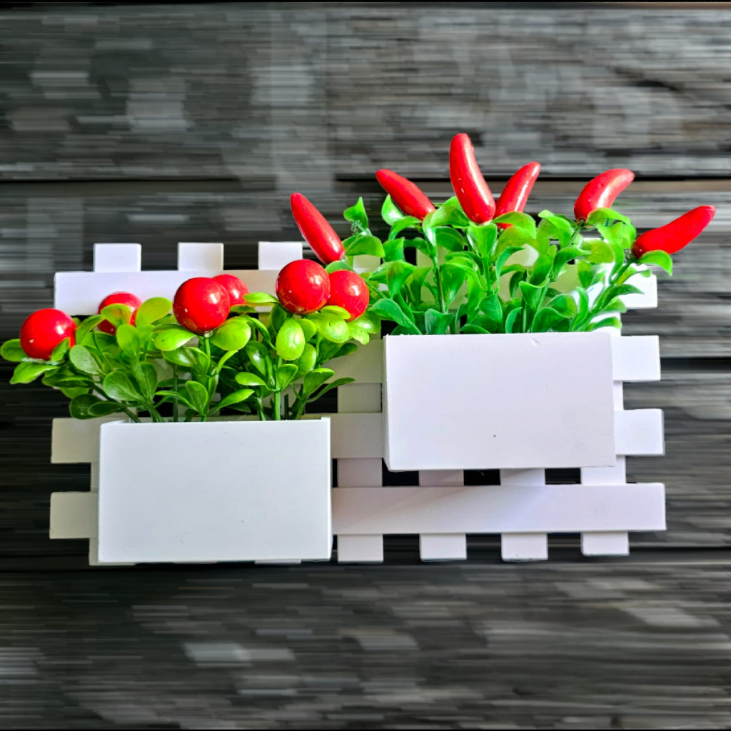 Bunga Hiasan Dinding Dekorasi Rumah Tanaman Artifisial Hiasan Tembok Plastik Dekorasi Pajangan Vas B