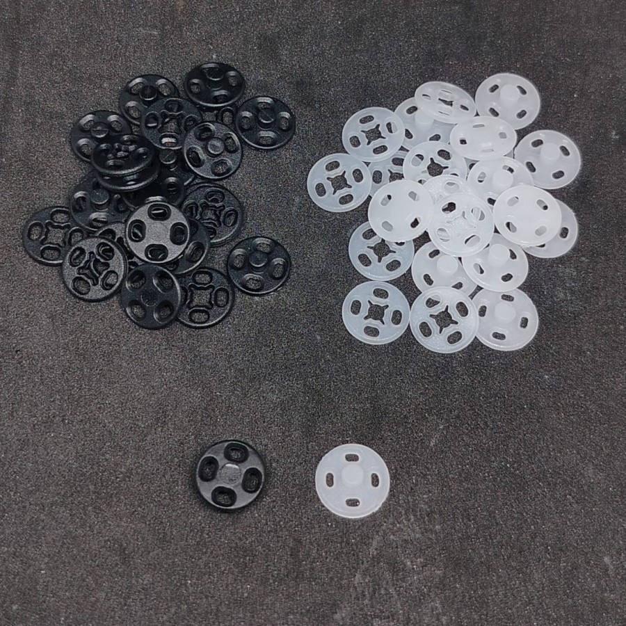 Kancing Jepret Cetet Plastik / Kancing Cetet / Perlusin