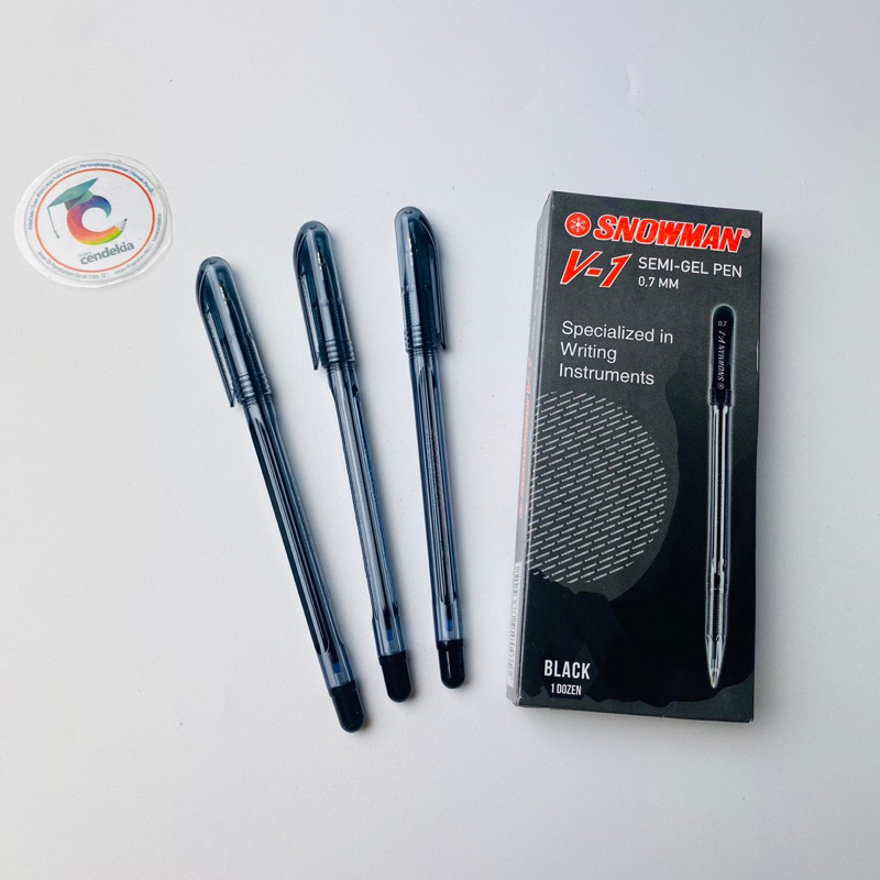 

Pulpen SNOWMAN V1 Hitam Semi Gel 0.7 mm - 12 pcs