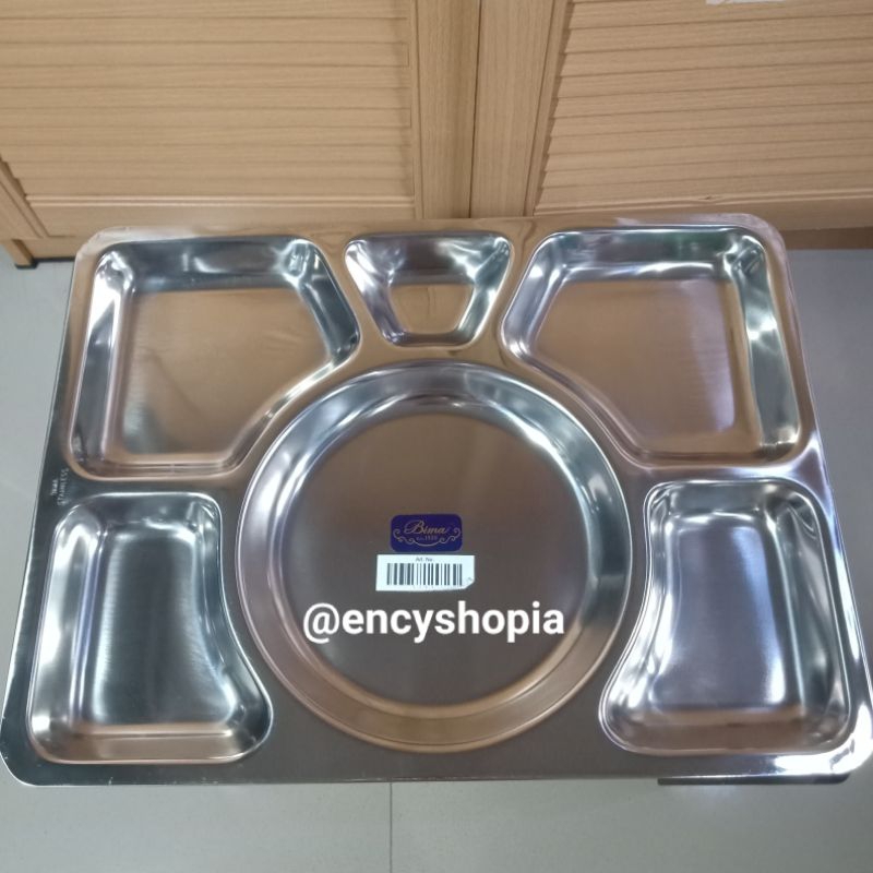 NAMPAN MAKAN BIMA / LUNCH TRAY STAINLESS STEEL SS304