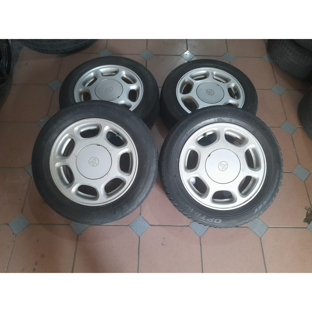 VELG SECOND OEMMOBIL COROLA RING 14 PCD 4X100 BAN BONUSAN U/ CORONA AGYA CALYA BRIO KARIMUN
