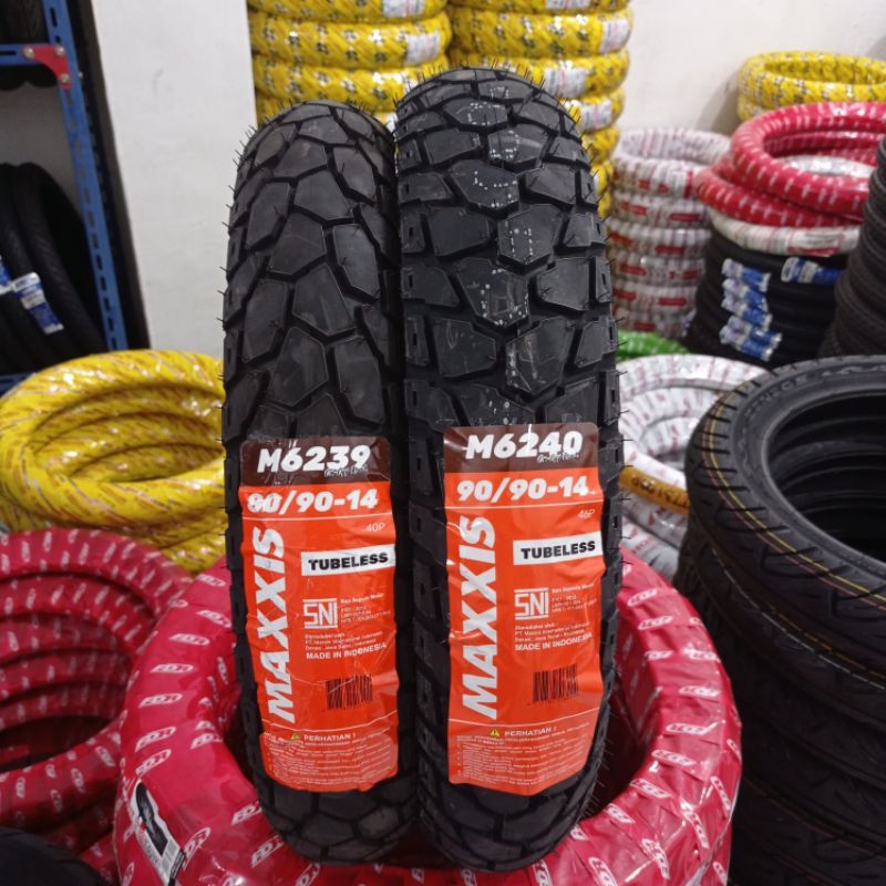 BAN MAXXIS TUBLES PETAK TAHU 80/90-14, 90/90-14 ORIGINAL 100% (free pentil)