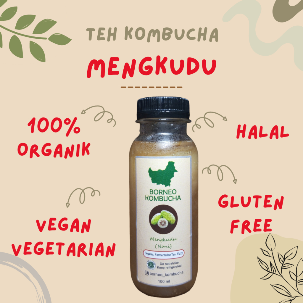 

BORNEO KOMBUCHA MENGKUDU ORGANIK HALAL 100 mL