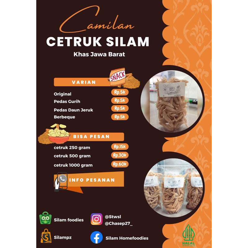 

Jetruk/ Cetruk silam renyahnya kriukkriuk kemasan pouch standing 250 gr