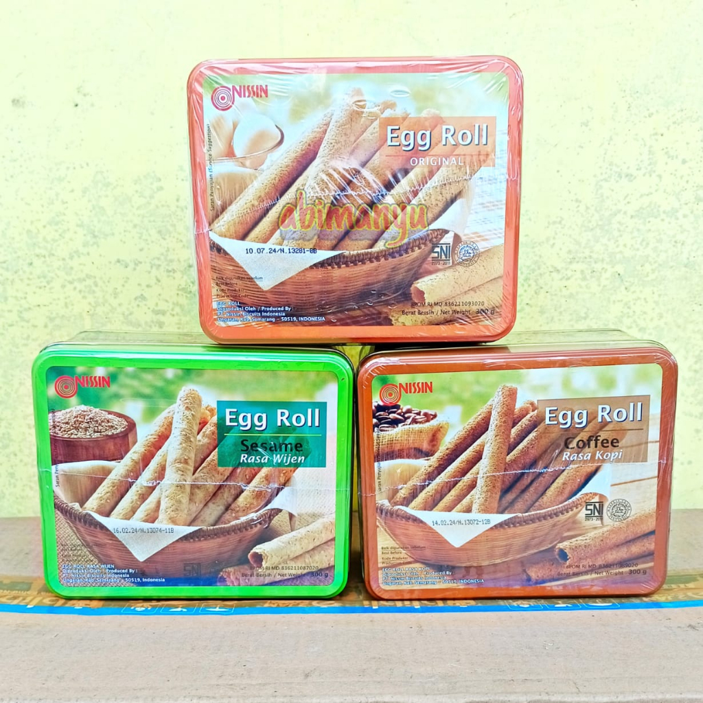 

NISSIN EGG ROLL KALENG 3OO GR / EGG ROLL ORIGINAL KOPI WIJEN