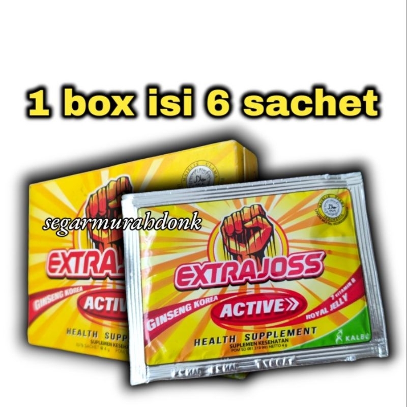 

Extrajoss Active 1 box isi 6 sachet extra joss suplemen kesehatan
