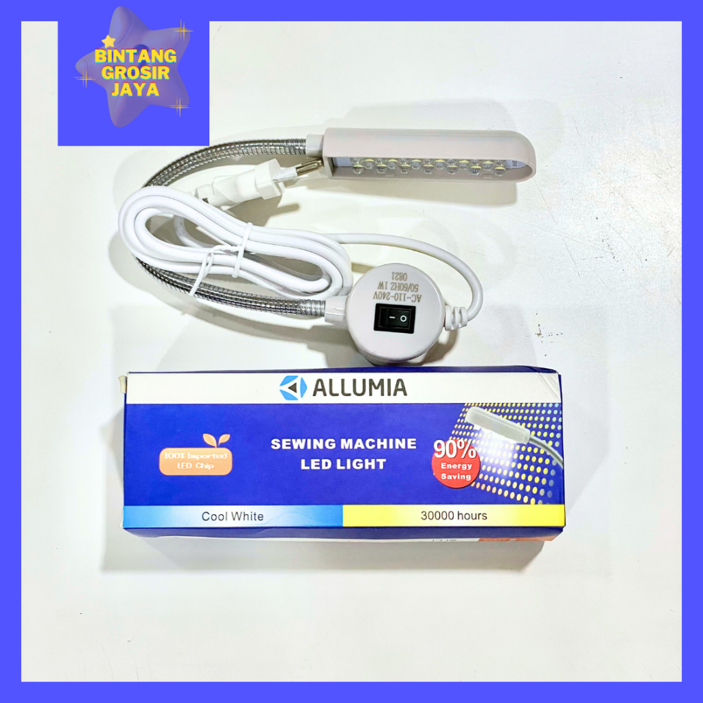 [1 Pcs] Lampu Mesin Jahit LED Allumia 10 Titik 810MP -  Lampu Meja Belajar Multifungsi - Lampu Magne
