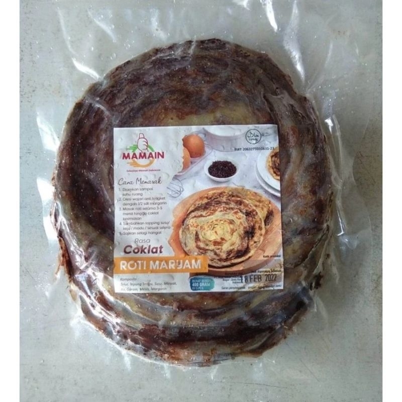 

Roti Maryam Coklat Mamain 400gr Isi 5 Pcs Roti Maryam Frozen
