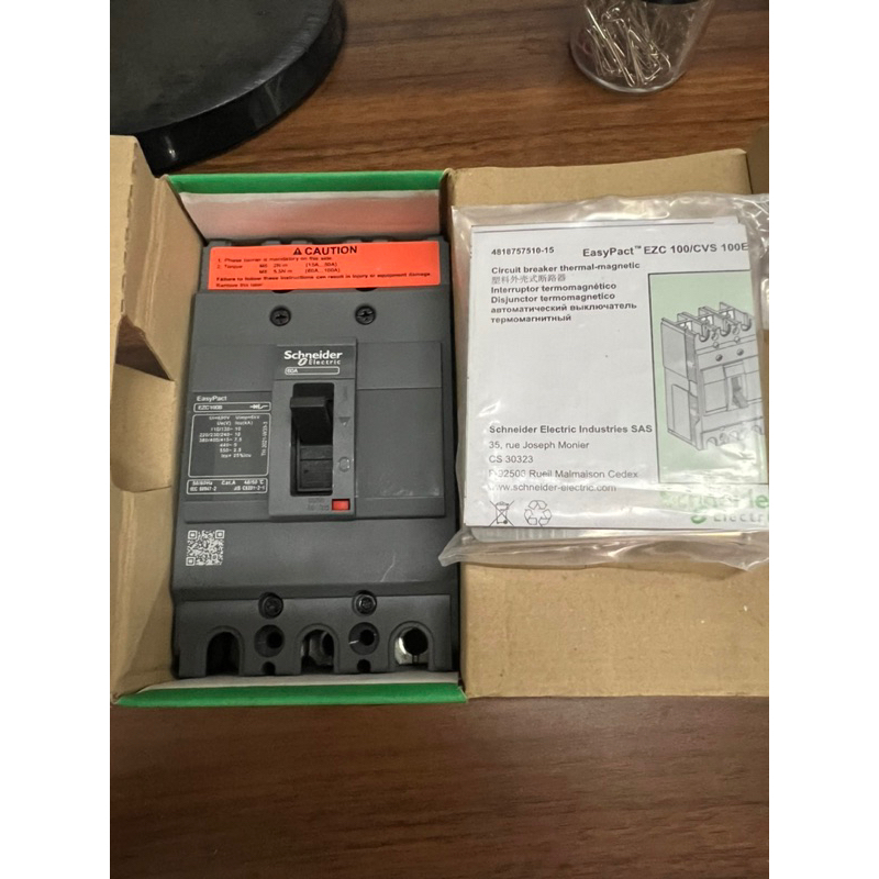 MCCB SCHNEIDER NFB Breaker EZC 100F / EZC100F 3P 75A 75 A original