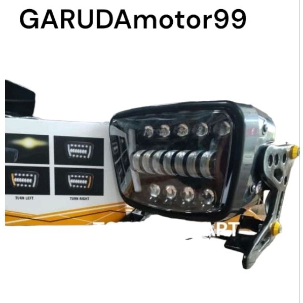 Headlamp depan lampu belakang rx king led batol oval set breket cnc as 30 standart lampu depan