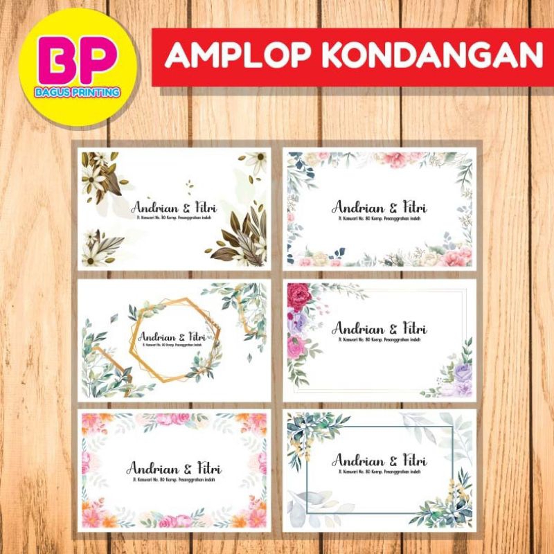 

Amplop Kondangan / Pernikahan Custom Nama dan Alamat