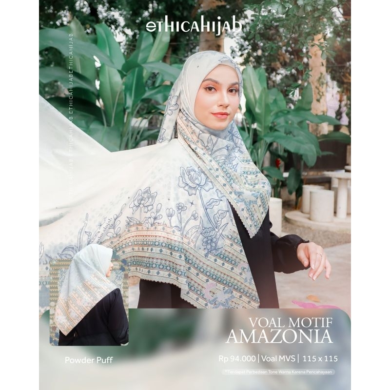 ETHICA HIJAB VOAL MOTIF AMAZONIA SEGIEMPAT TERLARIS ORIGINAL