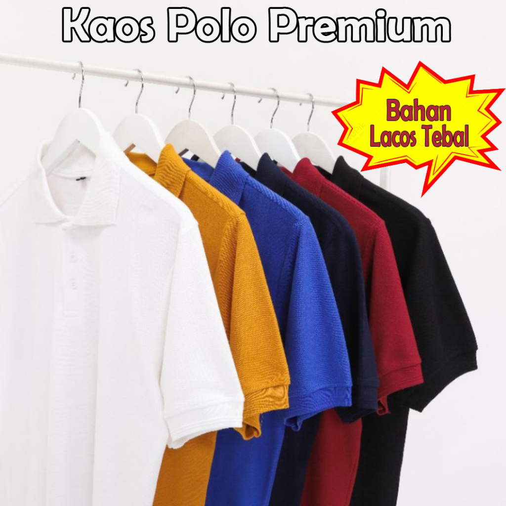Kaos Polo Premium Bahan Tebal / Kaos Polo Kerah / Kaos Kerah Polo