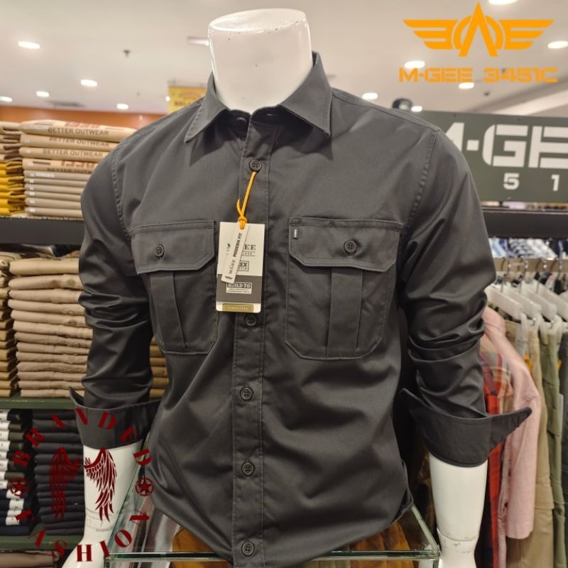 MGEE RM KEMEJA PRIA LENGAN PANJANG FIELD C003 GREY