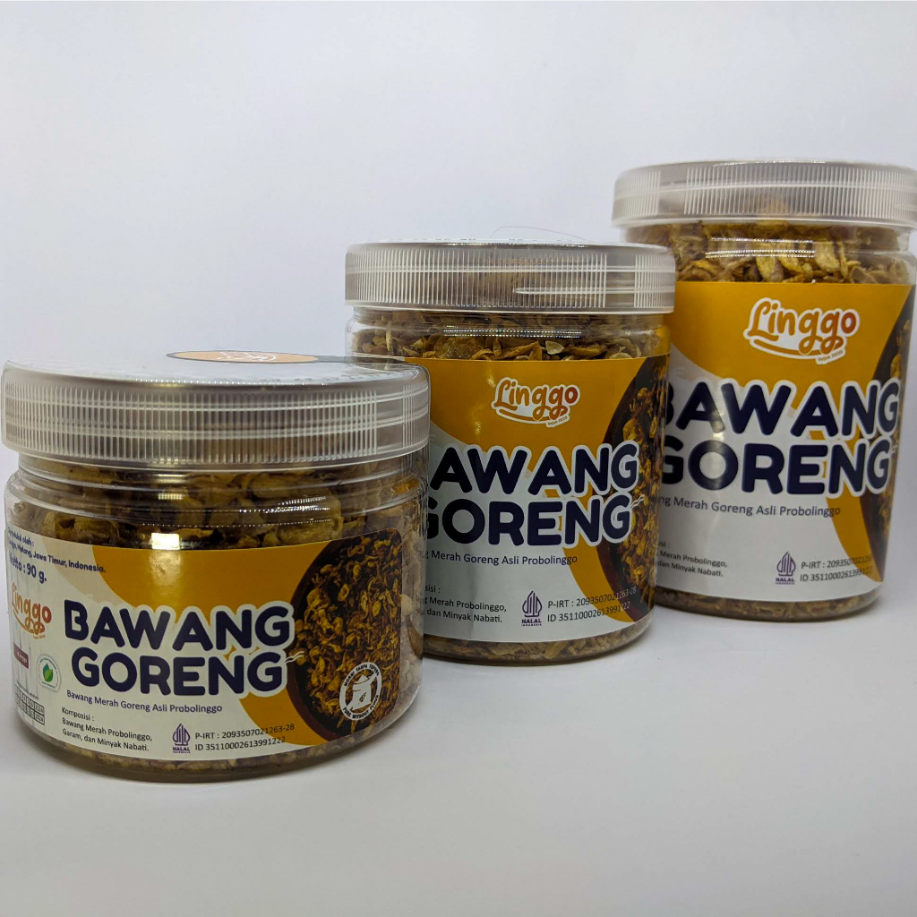 

Bawang Goreng Murni Linggo Asli Probolinggo. Tanpa Tepung. Tanpa Bahan Pengawet.