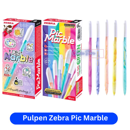 

Pulpen Zebra Pic Marble 0.7mm / Pen Zebra Pic-marble / 1 BOX ISI PCS