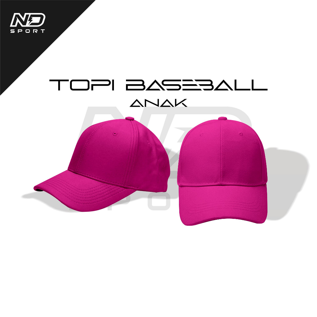 TOPI Polos anak Pria Wanita topi baseball Cowok Premium Distro PINK FANTA