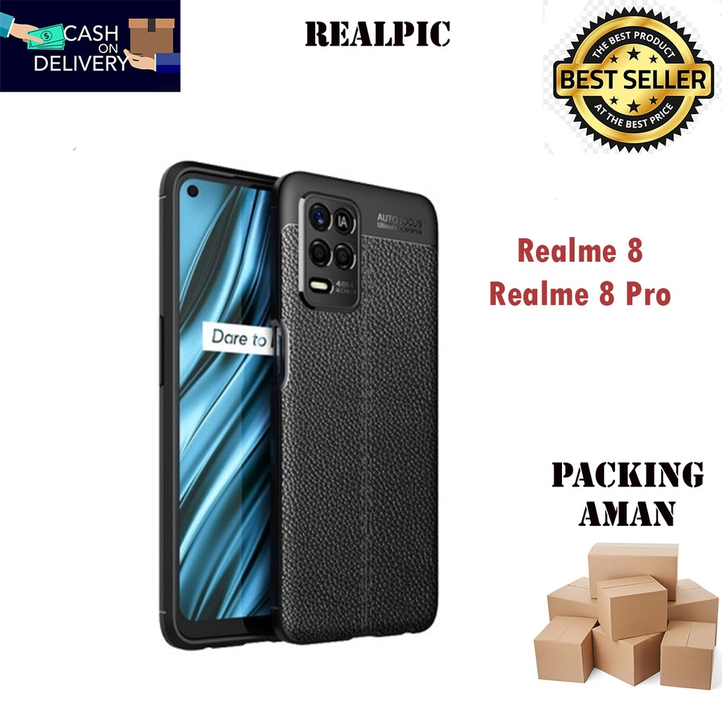 Case Auto Focus Realme 8 Realme 8 Pro Leather Experience SoftCase Slim Ultimate / Casing Kulit