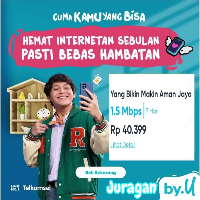 [ BISA COD ] Kartu perdana By.u sudah ada kuotanya unlimited 7 hari / kartu byu unlimited